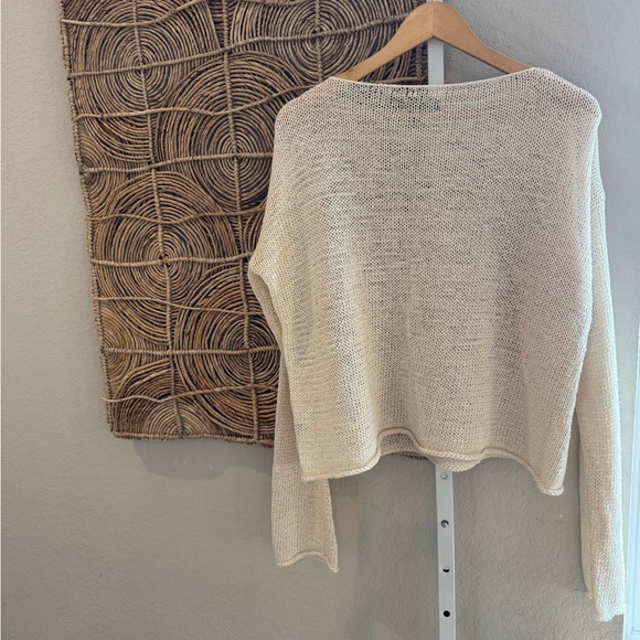 DKNY Women's Cream Knit Sweater - Picture 2 of 5